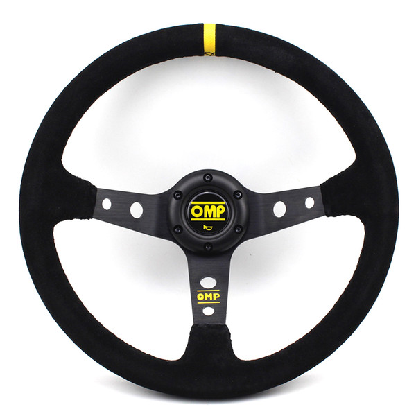 Universal OMP Suede Racing Steering Wheel Deep Dish 350mm 14inch Drift Sport Steering Wheel