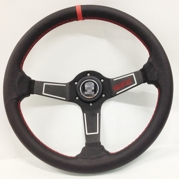 Hot 2017 New 35CM sports leather steering wheel racing Universal 14-inch high-quality free shipping SP