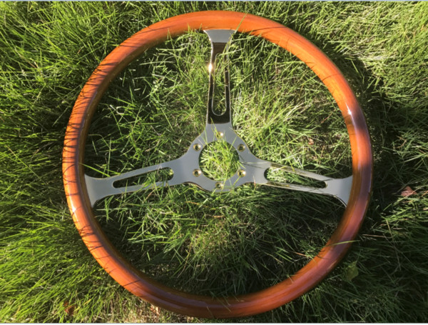 universal high quality 380mm /15inch/38cm GOLDEN Wooden steering wheel racing car steering wheel three racing Phoebe