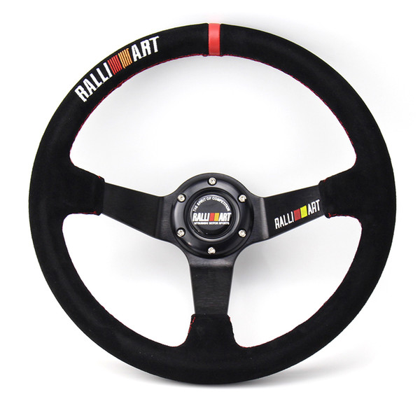 Universal Racing Steering Wheel 350mm 14inch Deep Suede Car Steering Wheel