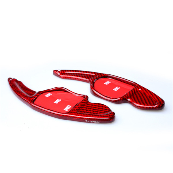 Lengthen Style Red Glass fiber Steering wheel paddle shift Fit For AUDI A3 A4L A5 Q3 Q5