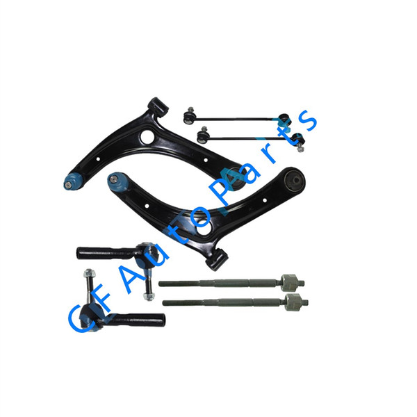 New Caliber Jeep Compass Patroit 8pc Front Lower Control Arm Ball Joint Tie Rod Set & Suspension Kit