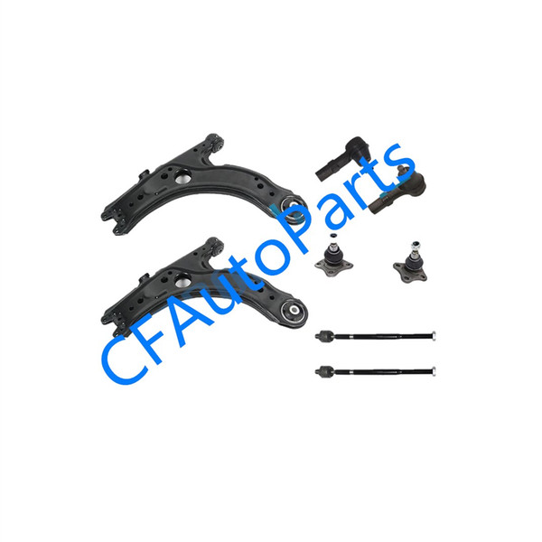 Brand New Beetle Jetta Golf Front Lower Control Arm Tierod Ball Joint Sway Bar 8pc Kit