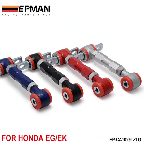 EPMAN Control Arm RACING REAR ADJUSTABLE CAMBER ARMS KIT FOR 88-00 Honda CIVIC (Black/Blue/Red/Sliver) EP-CA1029TZLG