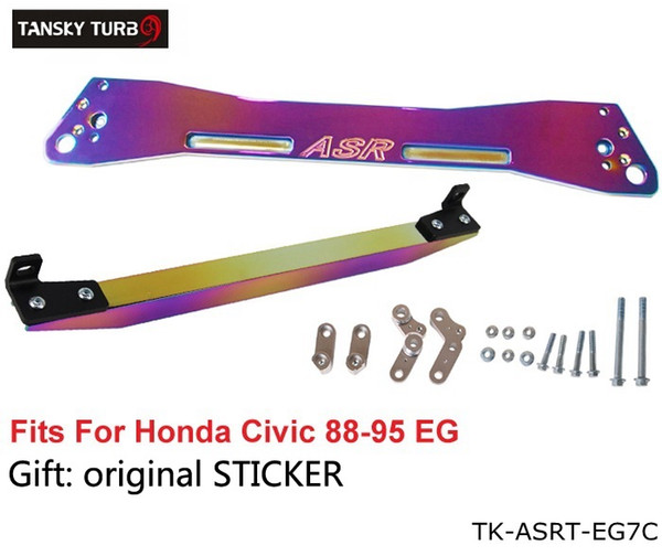 TANSKY - JDM NEOCHROME Rear Subframe Bar + Lower Tie Bar FOR 1992 - 1995 HONDA CIVIC EG TK-ASRT-EG