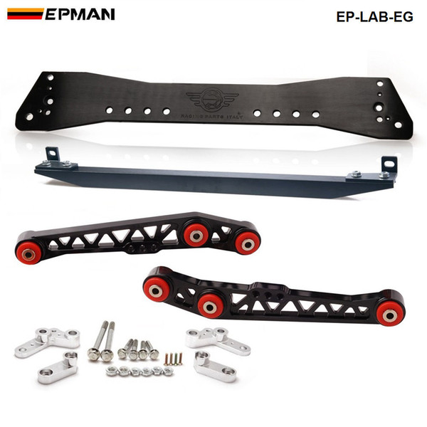 EPMAN Rear Lower Control Arm Subframe Brace Tie Bar For Honda Civic 88-95 (Blue,Red,Silver,Golden,Purple,black) EP-LAB-EG