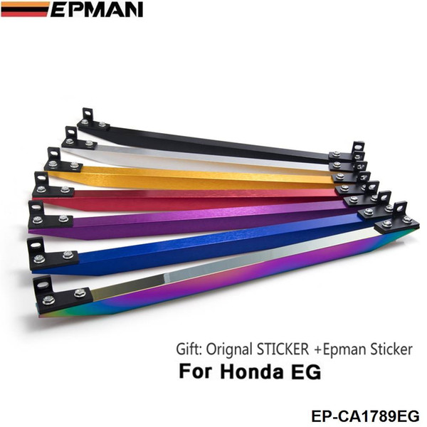 EPMAN LOWER TIE BAR REAR FOR HONDA CIVIC 1988-1991 1992-1995 EG EF DA DG with BEAKS Sticker EP-CA1789EG (Black silver golden,purple,blue)