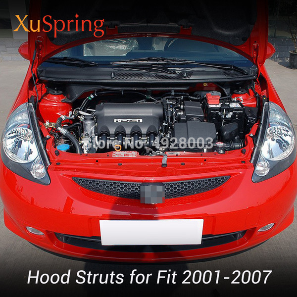 For Honda Fit Jazz 2001-2007 2TH Car Bonnet Cover Spring Shock Lifting Hydraulic Rod Strut Bars Styling