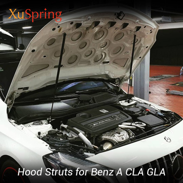 For Benz GLA CLA A Class A180 A200 A250 A45 AMG 2014-2019 Refit Bonnet Hood Gas Shock Lift Strut Bars Spring Rod Car-styling