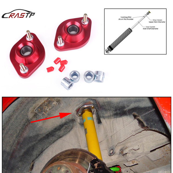 RASTP-Adjustable Car Rear Upper Camber Plates Fit BMW E30 E34 E36 E46 Shock Top Kit Mount RS-SAP001