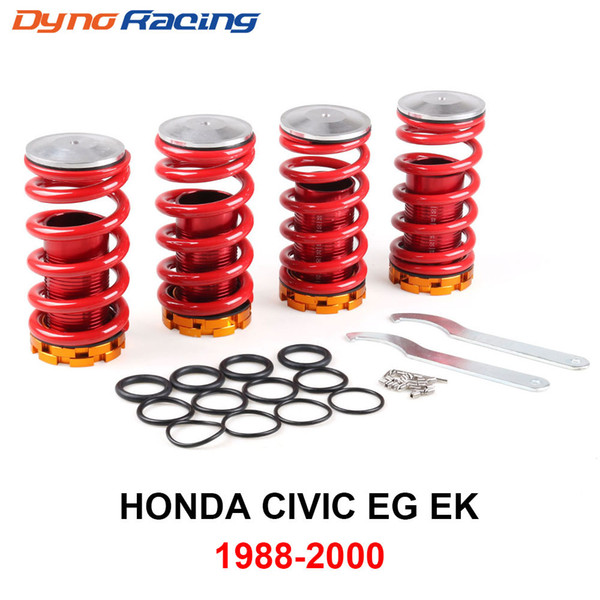 Aluminum Coilover Springs Kit for Honda Civic 88-00 Red available Coilover Suspension Coilover Springs