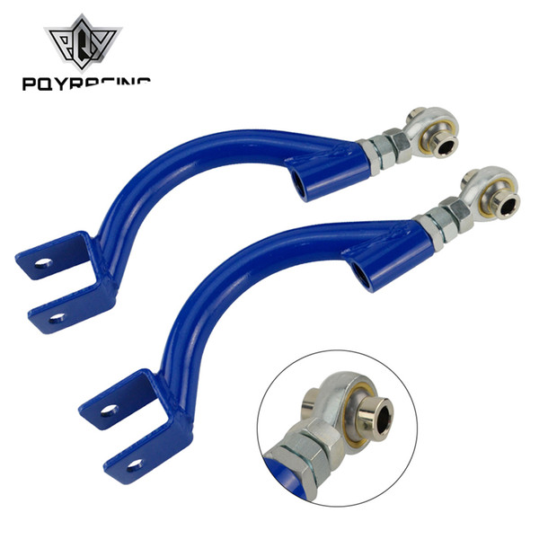 PQY - TRACTION ROD BLUE FOR 95-98 240SX S14 S15 R33 REAR ADJUSTABLE CAMBER CONTROL ARM KIT SUSPENSION PQY9817