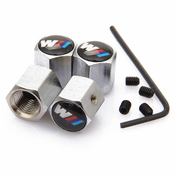 Locking ///M POWER Anti-Theft Dust Cap Tire valve caps With Car Logo Badges Emblems ///M POWER With Retail Box YX-009