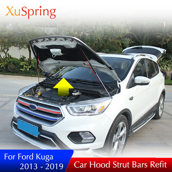 For Ford Kuga Escape 2013 2015 2017 2018 Refit Car Front Hood Engine Cover Hydraulic Rod Strut Spring Shock Bar Car Styling