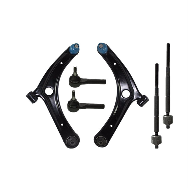 New 6pc Complete Front Lower Control Arm Tie Rod Suspension Kit - Dodge Caliber Jeep Compass Patriot 2007-2014