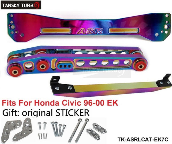 TANSKY - JDM Neo chromatic REAR SUBFRAME TIE BAR + LOWER CONTROL FOR HONDA CIVIC EK 96-00 TK-ASRLCAT-EK7C