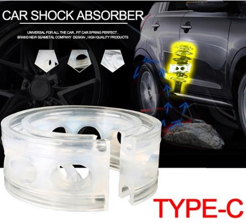 Car Shock Absorber Spring Bumper Power C Type 2Pcs Cushion Buffer Auto Springs Bumpers Universal For Auto-buffer In The Car