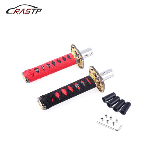 RASTP-Fashion Design 15CM Samurai Sword Gear Shift Knob Katana with 4 Adapters Fits Most Cars RS-SFN025