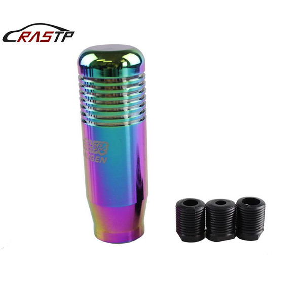 RASTP-Universal Racing Car Parts JDM Aluminum 8.5cm Length Extended Mugen Gear Shift Knob Gear Shifter Neo Chrome RS-SFN016