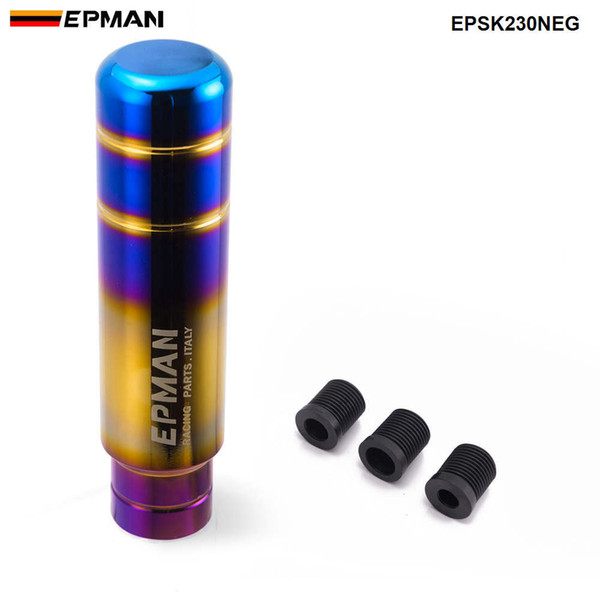 EPMAN JDM Burnt Blue Style Gold Aluminum 13cm Gear Shift Knob Shifter Lever Head for Universal Car EPSK230NEG