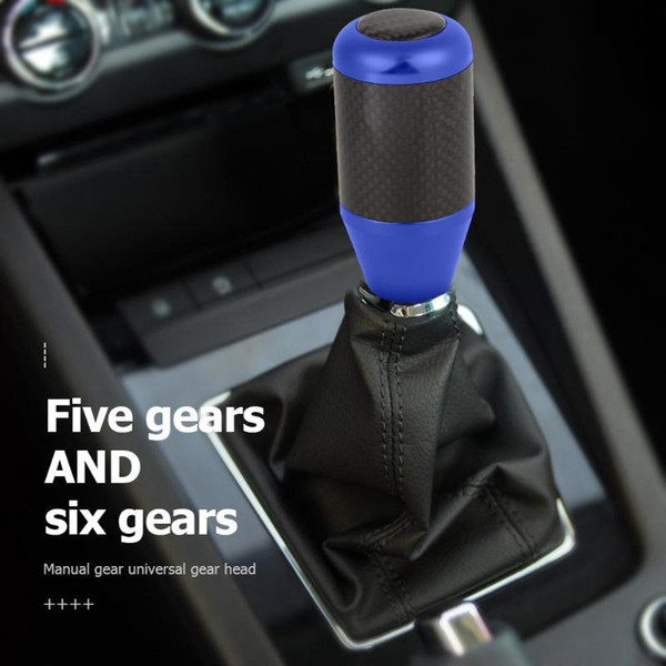 Car Gear Head Shift Knob Carbon Fiber Durable & Practical Refit Universal Manual Auto Transmission Shifter Lever Knob Universal