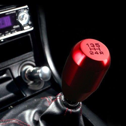 Manual 5 Speed Universal Gear Stick Shift Knob Red Racing JDM Aluminum Shifter