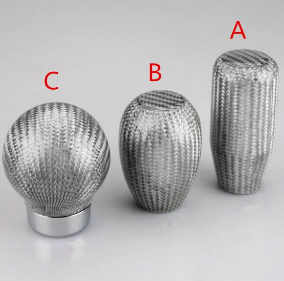 top grade universal gear shift knob Car Modification Accessories carbon fiber Shift head ball Handle Cover Lever