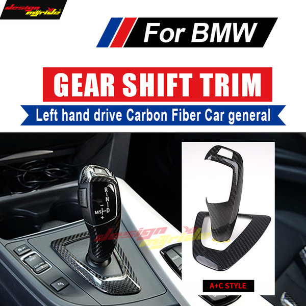 For All 4-Series Left hand drive Carbon car genneral Gear Shift Knob Cover F32 F33 F36 F82 F83 420i 428i 435i 440i A+C Style