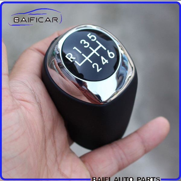 Baificar New Electroplate 6 Speed Manual Stick Gear Shift Knob Lever Shifter For Elantra GT Accent Solaris Avante MD I30