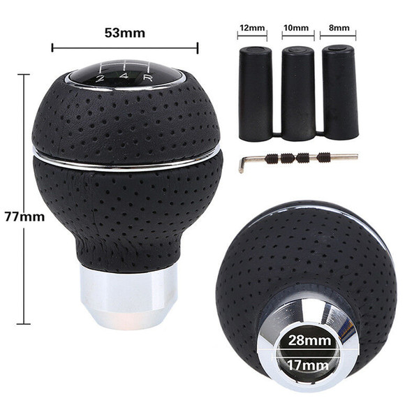 Car Gear Shift Knob Universal Universal Lever Stick 5 Speed With Buttons Adapters Wrench Screws Gear Shift Knob