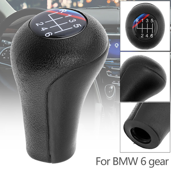 ABS Plastic + Leather Black Car Manual Gear Shift Handball Knob for BMW 1 / 3 / 5 /6 Series / 6 Gear Models CIA_30A