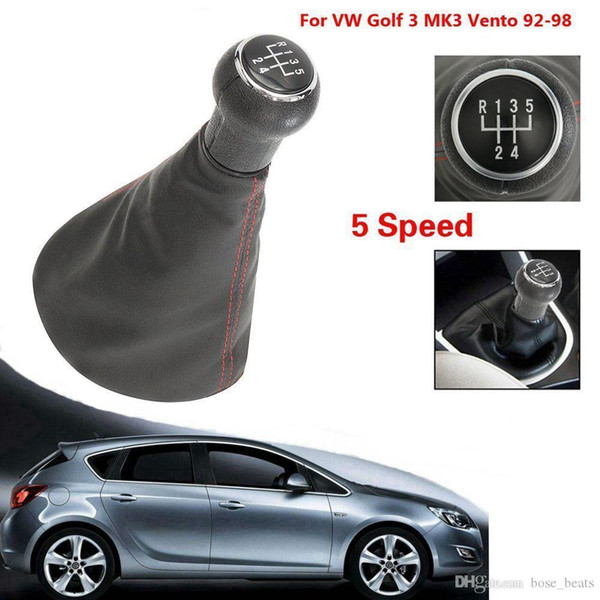 5 Speed Manual Gear Shift Shifter Knob Gaiter Boot For VW Golf 3 MK3 Vento 92-98 AAA206