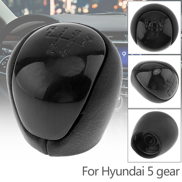 ABS Plastic + Leather Manual Transmission Gear Shift Handball Knob for Hyundai Elantra I30 / Kia Forte Soul / 5 Gear Models CIA_30M