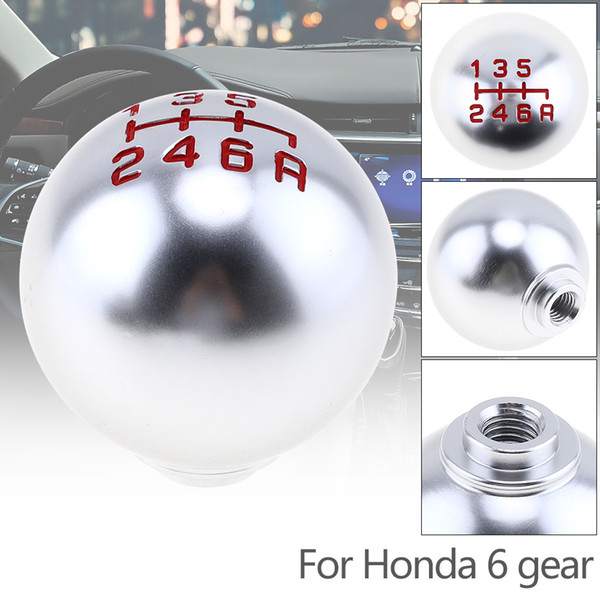 Aluminum Alloy Manual Transmission Gear Shift Handball Knob with Screw Cap for Honda Fit Civic City / 6 Gear Models CIA_30P