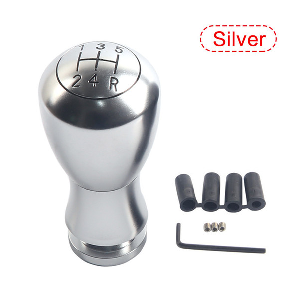 Universal Gear Shift Knob Car Auto 4Pcs Interior Inner Manual Aluminum