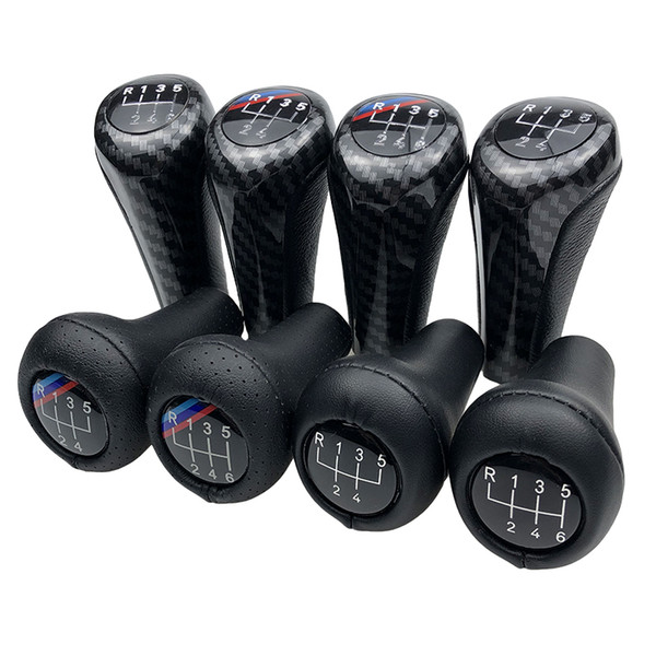 5 6 Speed Car Gear Shift Knob Carbon Fiber For 1 3 5 6 Series E30 E32 E34 E36 E38 E39 E46 E53 E60 E63 E83 E84 E90 E91