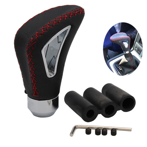 Universal Leather Car Manual Transmission 5 6 Speed Gear Shift Knob Shifter Lever Hand Stick For