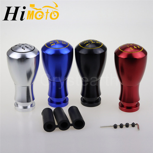 Universal Aluminum Car MT 5 Speed Gear Shift Knob Manual Replacement Gear Shift Shifter Lever Knob Adapters For