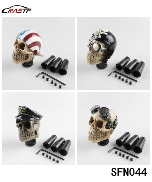 RASTP- FreeShipping Racing Car Gear Shift Knob Devil Head Knob Modified Resin Knob Soldier Skull With Hat And Glasses LS-SFN044