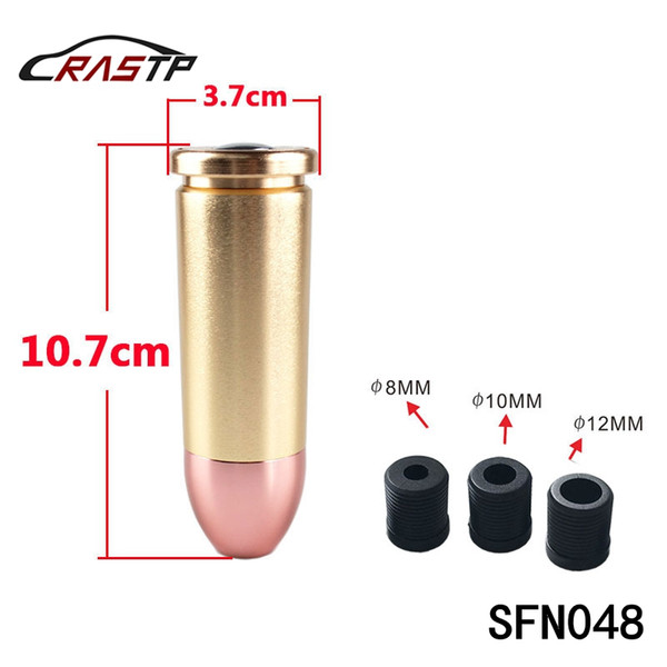 RASTP- Bullet Gear Shift Knob For Racing Car SUV Truck Manual Transmission Shifter Lever Shift Knob Golden Color LS-SFN048