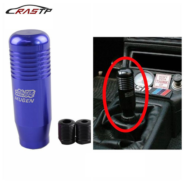 RASTP-Universal Free shipping Racing Car Parts JDM Aluminum 8.5cm Length Extended Mugen Gear Shift Knob Gear Shifter Blue RS-SFN016