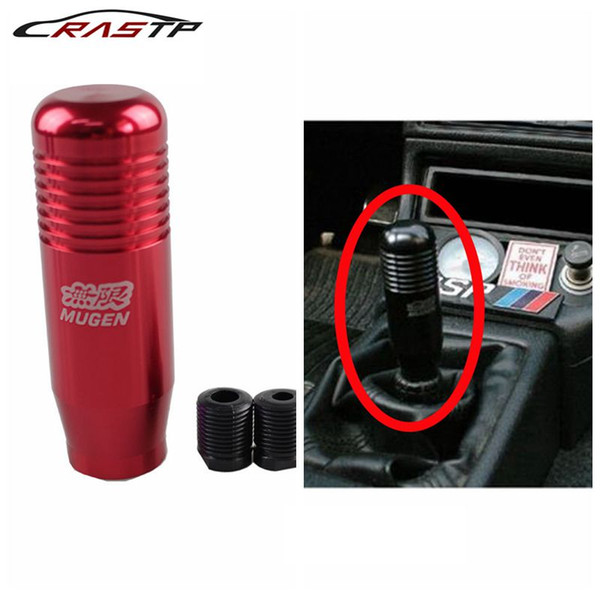 RASTP-Universal Free shipping Racing Car Parts JDM Aluminum 8.5cm Length Extended Mugen Gear Shift Knob Gear Shifter Red RS-SFN016