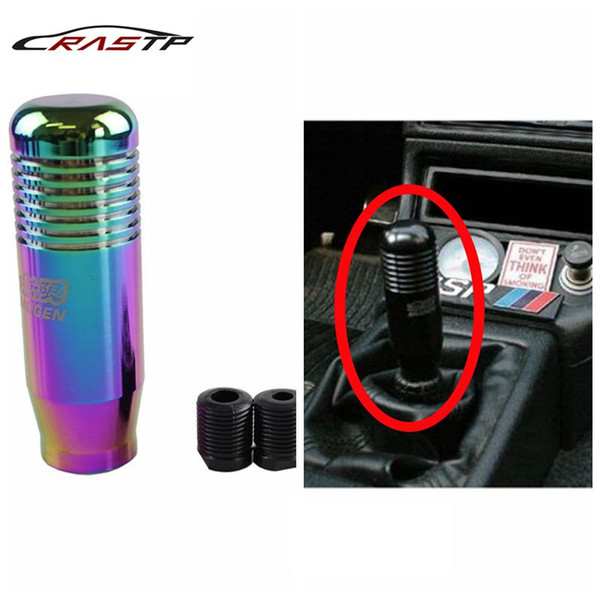 RASTP-Universal Free shipping Racing Car Parts JDM Aluminum 8.5cm Length Extended Mugen Gear Shift Knob Gear Shifter Neo Chrome RS-SFN016