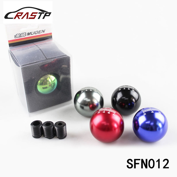 RASTP-Neo Chrome MUGEN 6 Speed Universal Manual Automatic Spherical Shape Gear Shift Knob For Honda Acura/TOYOTA/MAZDA LS-SFN012