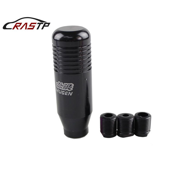 RASTP-Universal Racing Car Parts JDM Aluminum 8.5cm Length Extended Mugen Gear Shift Knob Gear Shifter Black RS-SFN016