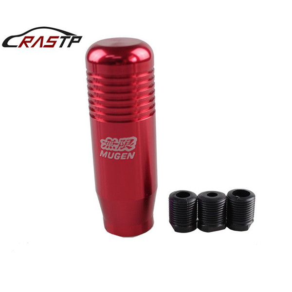 RASTP-Universal Racing Car Parts JDM Aluminum 8.5cm Length Extended Mugen Gear Shift Knob Gear Shifter Red RS-SFN016