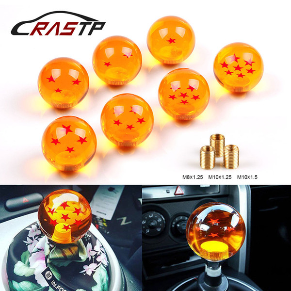 RASTP-Universal 1-7 Star Gear Shift Knob Dragon Ball Amber Dragon Car Shift Knobs With 54mm Diameter RS-SFN042