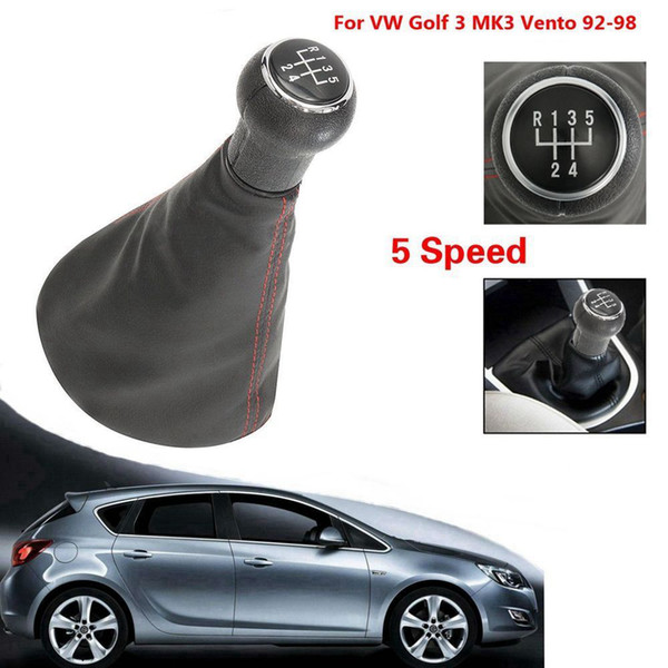 5 Speed Manual Gear Shift Shifter Knob Gaiter Boot For VW Golf 3 MK3 Vento 92-98 AAA206