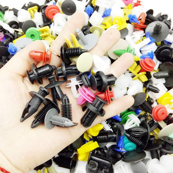 200PCS Mixed Auto Fastener Vehicle Car Bumper Clips Retainer Fastener Rivet Door Panel Fender Liner Universal Fit for All Car