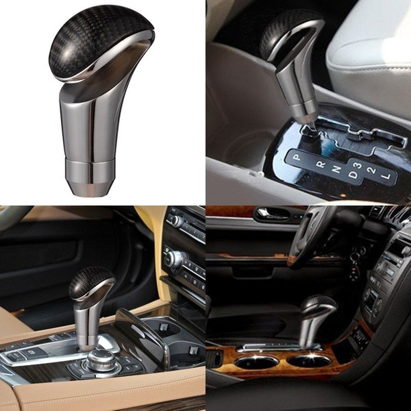 Universal Carbon Fiber Aluminum Alloy Gear Stick Shift Knob for Most Car Black